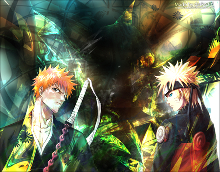 Naruto and Bleach - ichigo kurosaki, uzumaki naruto, bleach, naruto