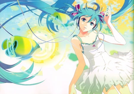 Hatsune Miku - fish, anime, miku, girl