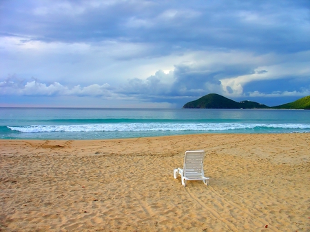 Enjoy The View - ocean, beach, chair, view