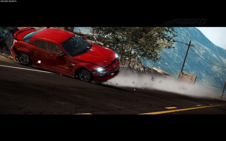 Red Friction - sportcar, 2010, need for speed- hot pursuit, ea game, racing, road, pc, nfs, stunning, car, need for speed, game scene, video game, race