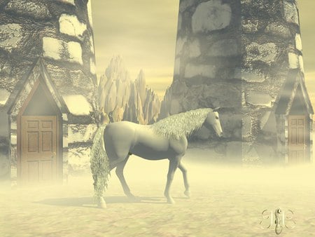 Shadow Horse - horse, fog, other, mist