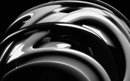 White and Black - abstract, black, white, 3d, dark