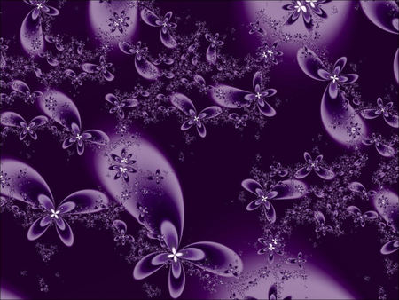 PURPLE HUSKY - fractal, purple, abstract