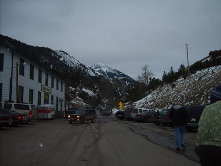 Looking Back - hot springs, chico, montana, mountain