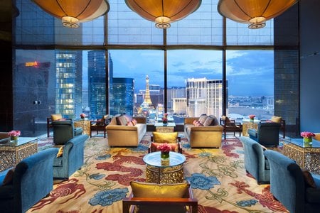 Lovely View - carpet, design, room, colorful, chairs, amazing, view, modern, window, table, pillows, buildings, skyscrapers, nature, chair, restaurant, skyline, beautiful, armchairs, armchair, beauty, sky, sofa, peaceful, interior, architecture, vases, lovely, vase, city, colors, flowers, lights