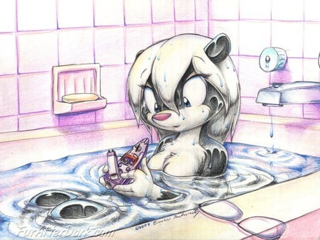 Sabrina taking a bath - furry, transformer, sabrina, bath