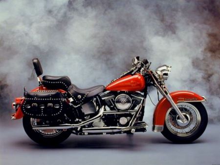 red harley - motorbike, red, harley, harley davidson, art, absract