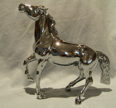 silver horse - abstract, 3d and cg, horse, silver