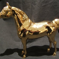 gold arabian horse