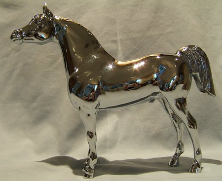 silver arabian horse - arabian, horses, animals, silver