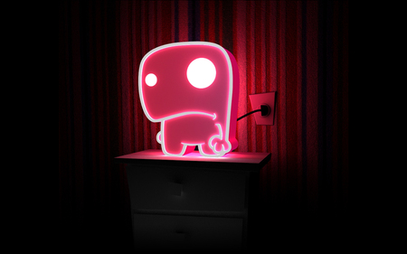 Neon Wacky Guy - cg, 3d, pink, neon