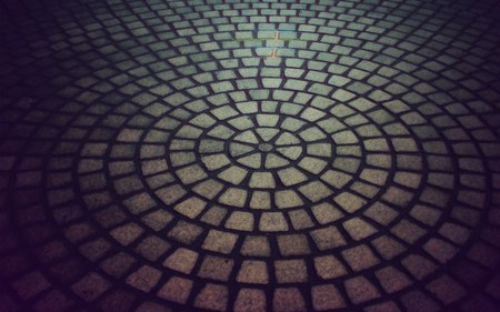 Ground Pattern in Twilight - pattern, emotion, ground, snapshot, design, feeling, photography, circle, twilight