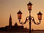 Lamps at sunset