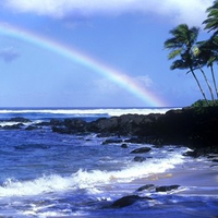 RAINBOW OVER THE BEACH