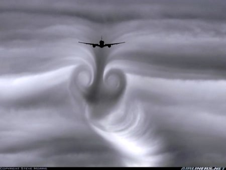 Love of flying - airplane, clouds, heart shape, flight