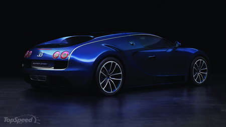 bugatti - back, bugatti, car, blue