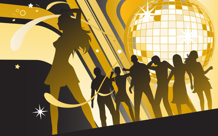 The Disco Dance - enjoy, vector, entertainment, disco, party, music, hd, dance, drawn