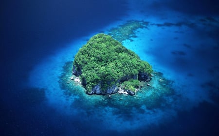 Amazing Islands XIII - vegetation, nature, blue, beautiful, green, island, paradise, ocean