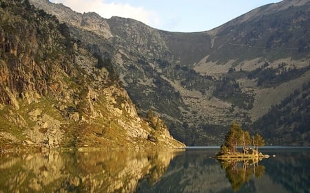 Serene - serene, lake, reflection, mountains