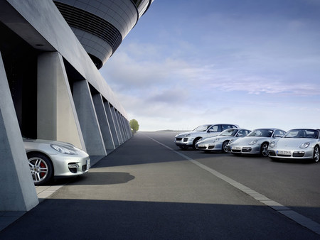 Porsches - road, building, porsches, 5