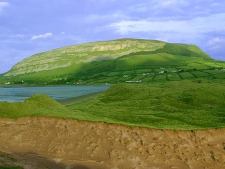 Dunes green field - dunes, colour, nature, green, field, green field