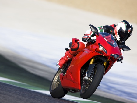 Red Ducati - speed, road, driver, ducati, bike, style, fast, hd, race