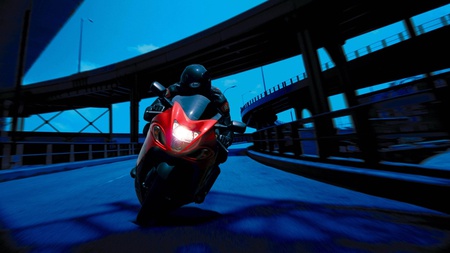 Night Bike Ride - fast, style, suzuki, bike, driver, road, race, hd, speed