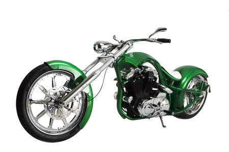 absolutely green - motorcycles, bike, chopper, harley