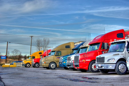 truck stop - truck, 18wheeler, big rig, semi