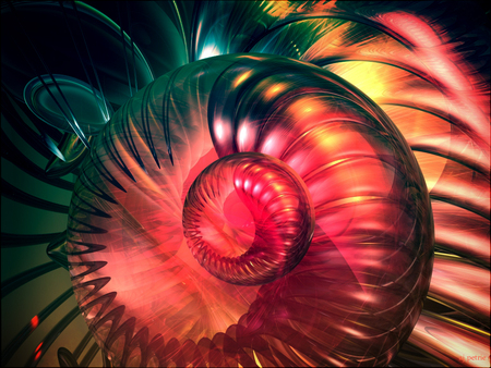 Alien Snail - fractal, abstract, photoshop, bryce, fantasy