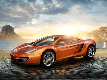 Orange Shine - sportcar, race, video game, design, shiny, hd, car, racing, test drive