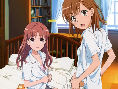 misaka_mikoto_&_shirai_kur - girls, cute, anime, other