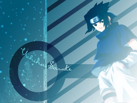 Uchiha Sasuke - sasuke, alone, background, black eyes