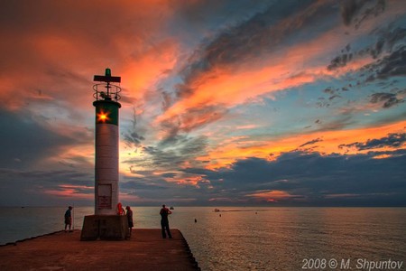 Lighthouse - picture, at sunset, lighthouse, beautiful