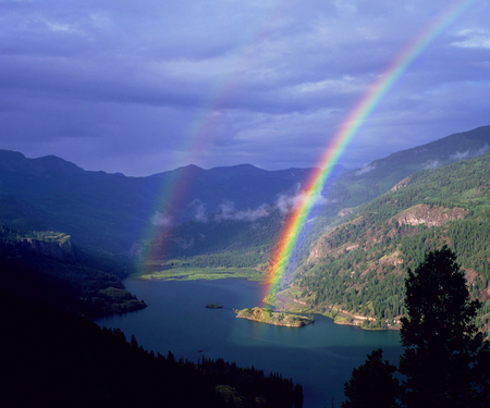 Rainbow Over San Cristobal - san cristobal, lake, nicaragua, rainbow