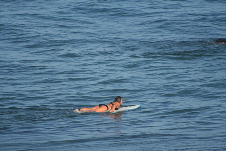 Surfer girl - ocean, board, girl, bikini