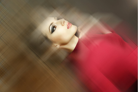 Dreaming - abstract, beautiful, beauty, night, dream, lady, red, woman, dreaming, 3d