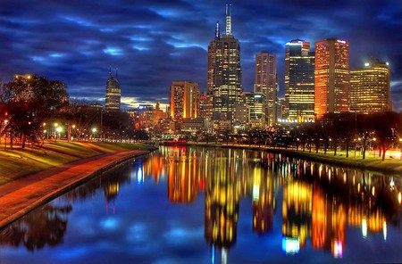 City Night - picture, beautiful, city, night, buildings