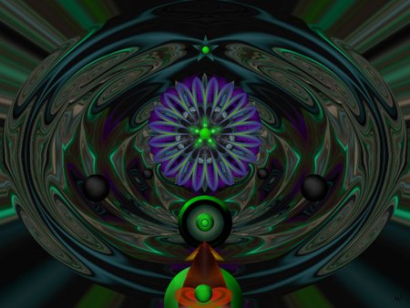 Aim for the Green - eye candy, collage, 3d, fractal, abstract