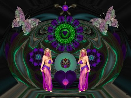 A Purple Wish - eye candy, collage, 3d, fractal, abstract