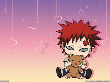 chibi_gaara - red hair, chibi, gaara, naruto