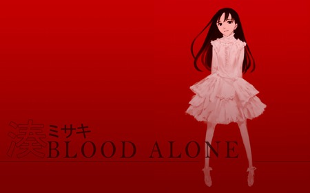 Blood Alone - alone, anime, girl, blood