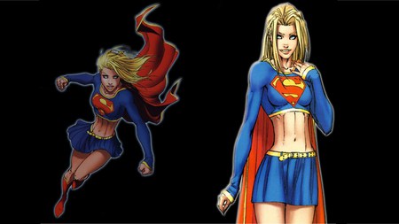 ~ Supergirl ~ - supergirl, animation, cartoon, blue, hot, red, girl, sexy