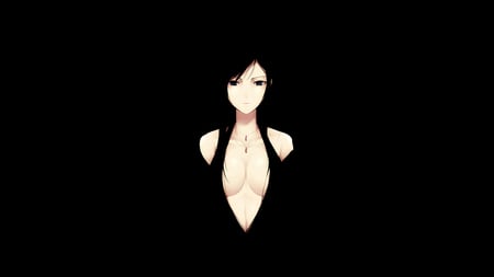 simple darkness - dark, simple, anime, girl