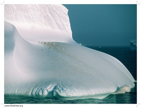 Antartica - ice, mount, sky, sea