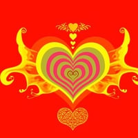 YELLOW RED HEART