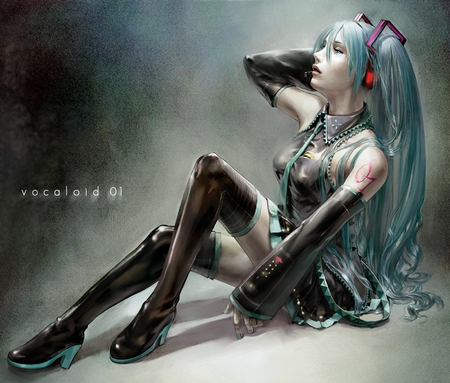 Miku Hatsune - realistic, hatsune miku, female, vocaloid, music, anime, miku hatsune