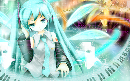 Hatsune_Miku - girl, hatsune, vocaloid, green hair