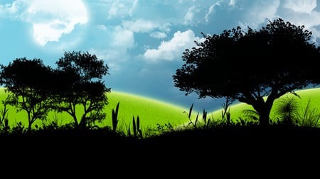 the green mountains - color, combination, a, beautiful