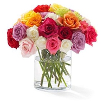 Mixed color rose bouquet